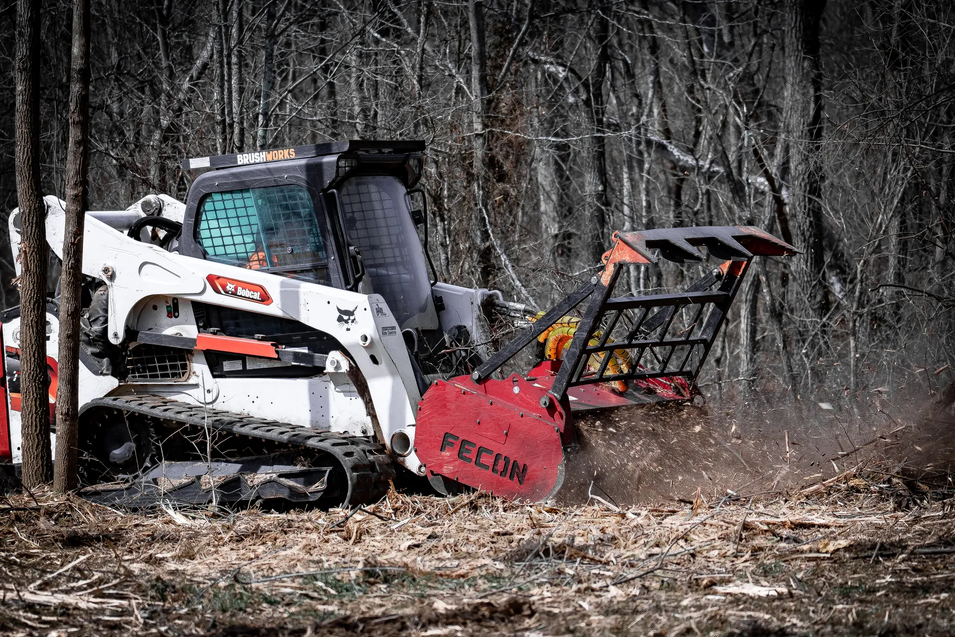 Land clearing mulching equipment